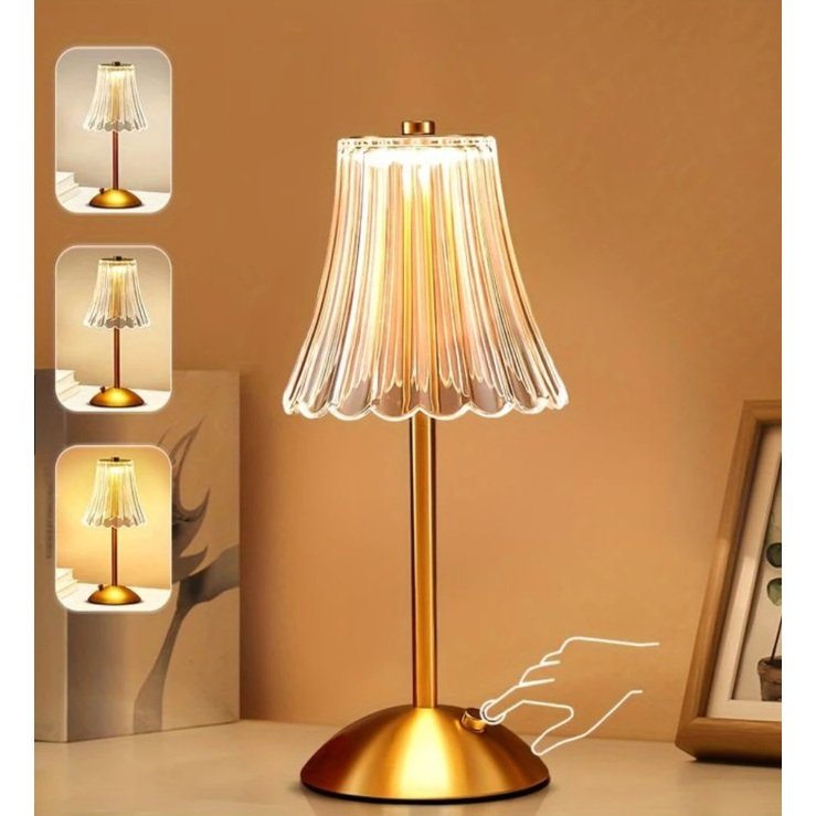 Lâmpada De Mesa LED Portátil Sem Fio De Toque Recarregável USB Decoração Quarto Luz Noturna SimplesAbajur de Cabeceira