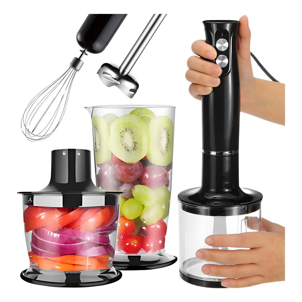 Mixer Vertical Turbo 4 em1 Moedor Processador Alimentos Inox