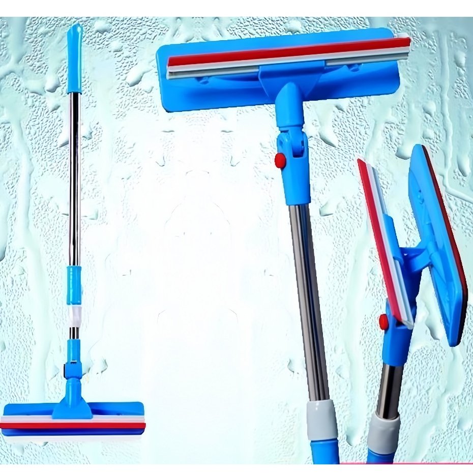 Rodo Multiuso Mágico MOP Extensível Esponja 2 Em 1 Limpa Espelho Vidro Azulejo E Janelas Carro