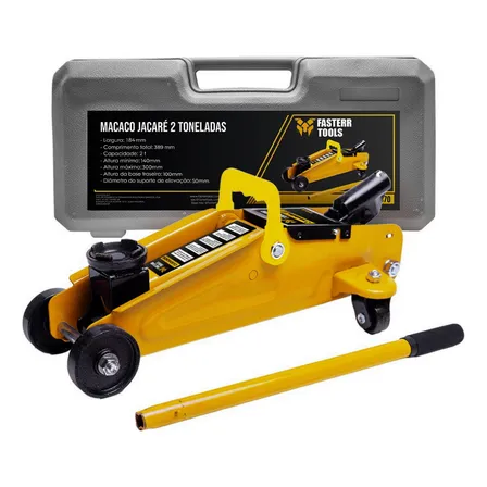 Macaco Hidráulico Jacaré Capacidade 2ton Com Maleta Fasterr