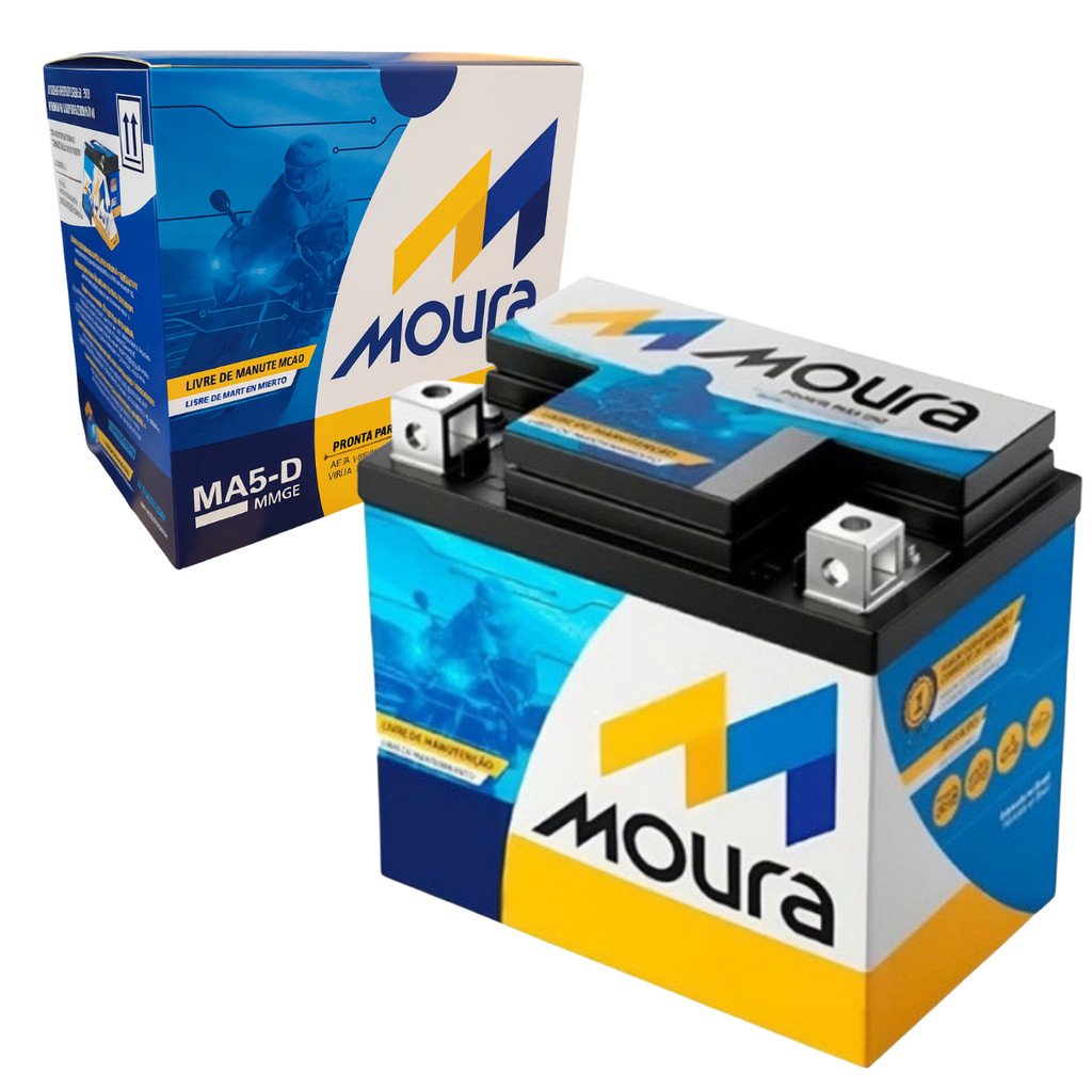 Bateria Moto Titan Cg Fan Biz Bros Fazer 125 150 160 Yamaha Ybr Honda 5AH