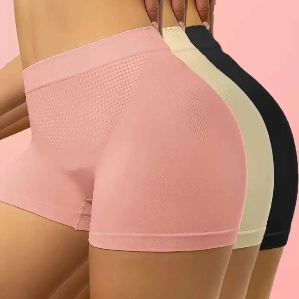 Kit 5 Calcinha Box em Microfibra Cueca feminina– Shortinho Confortável, Respirável e com Cintura Média para Uso Diario