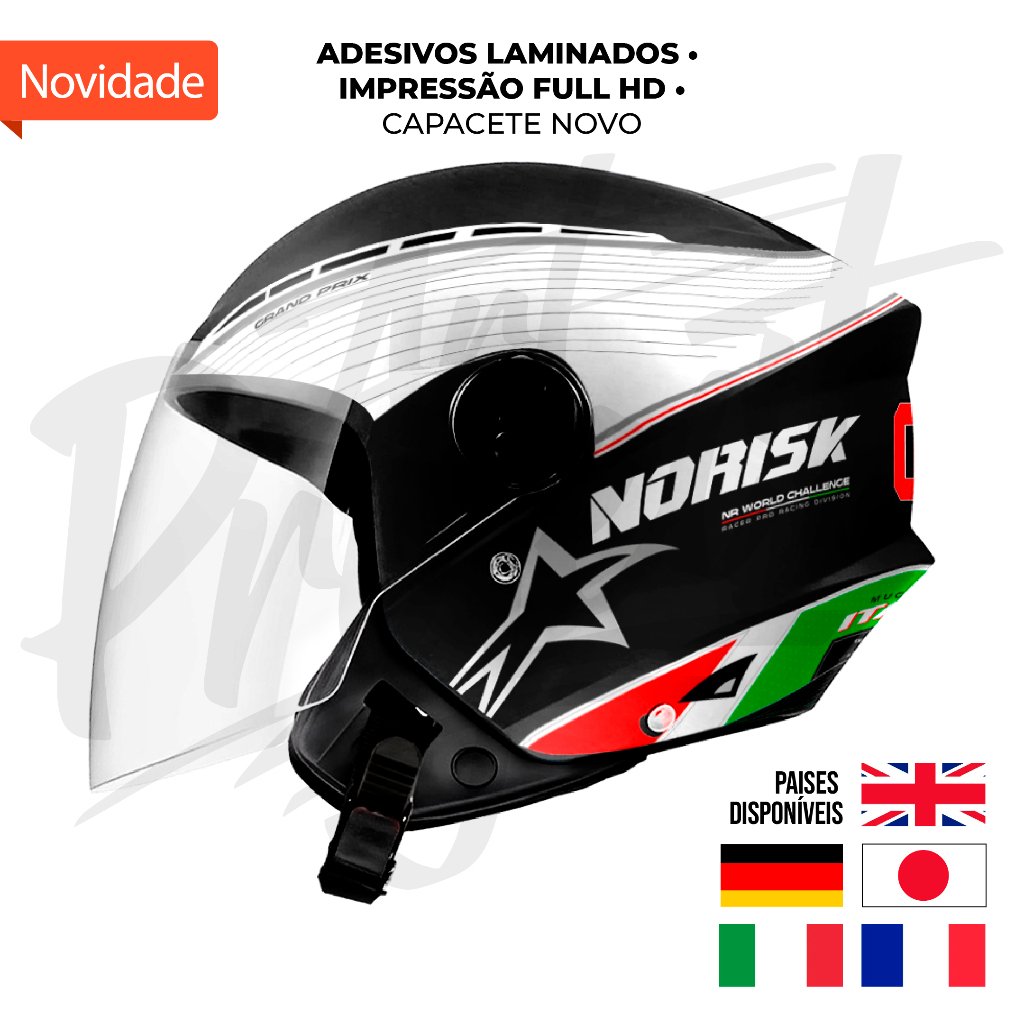 Capacete NEW LIBERTY 3 - Personalizado Norisk GrandPrix