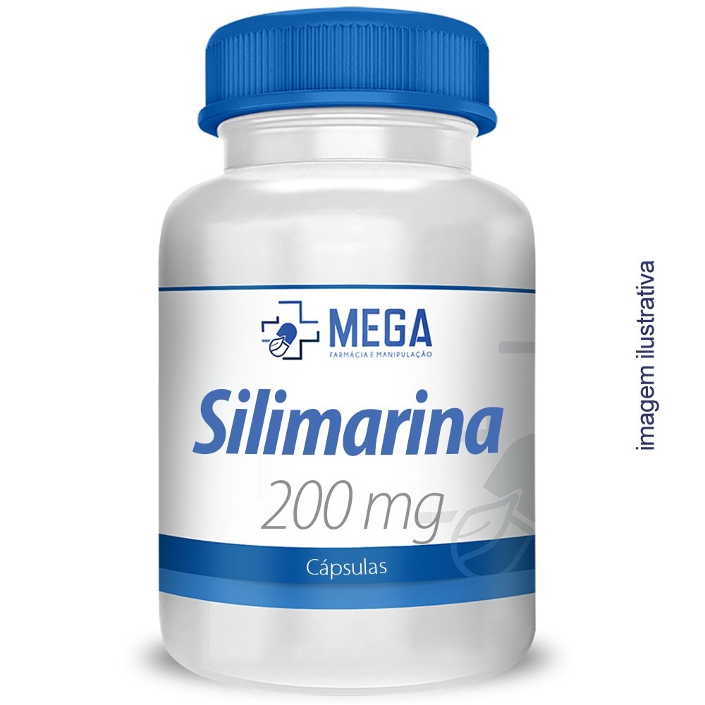 Silimarina 200mg Com  30/60/90/120 Cápsulas  Manipulado (cardo Mariano)