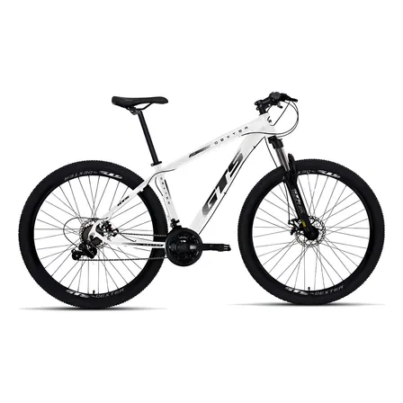 Bicicleta Aro 29 Gts Dexter 24 Marchas Freio A Disco Cor Branco Com Preto Tamanho Do Quadro 21