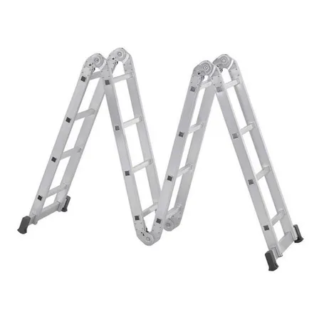 Escada Articulada 4x4 Em Alumínio 16 Degraus 4,48m - Reisam