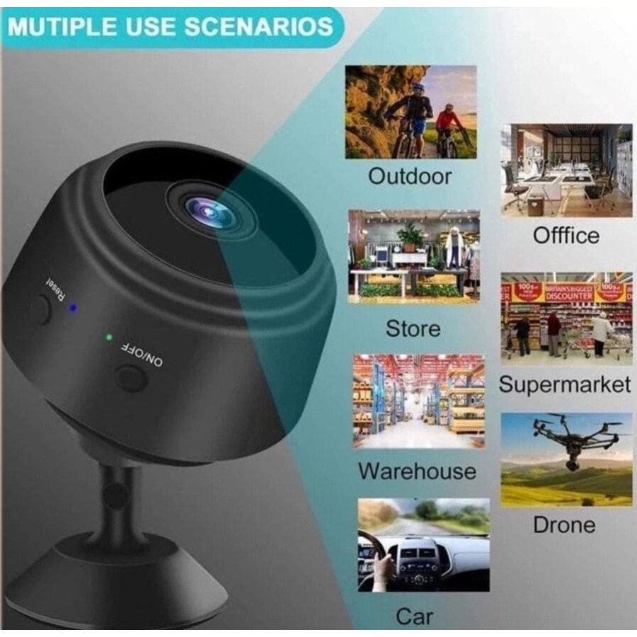 Mini Câmera A9 Câmera de segurança doméstica 1080P HD Night WIFI Câmera de segurança externa para ambientes externos