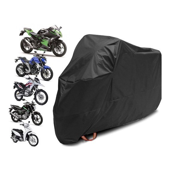Capa Para Cobrir Moto 100% Couro Impermeável Protege Contra Sol Chuva Granizo Riscos