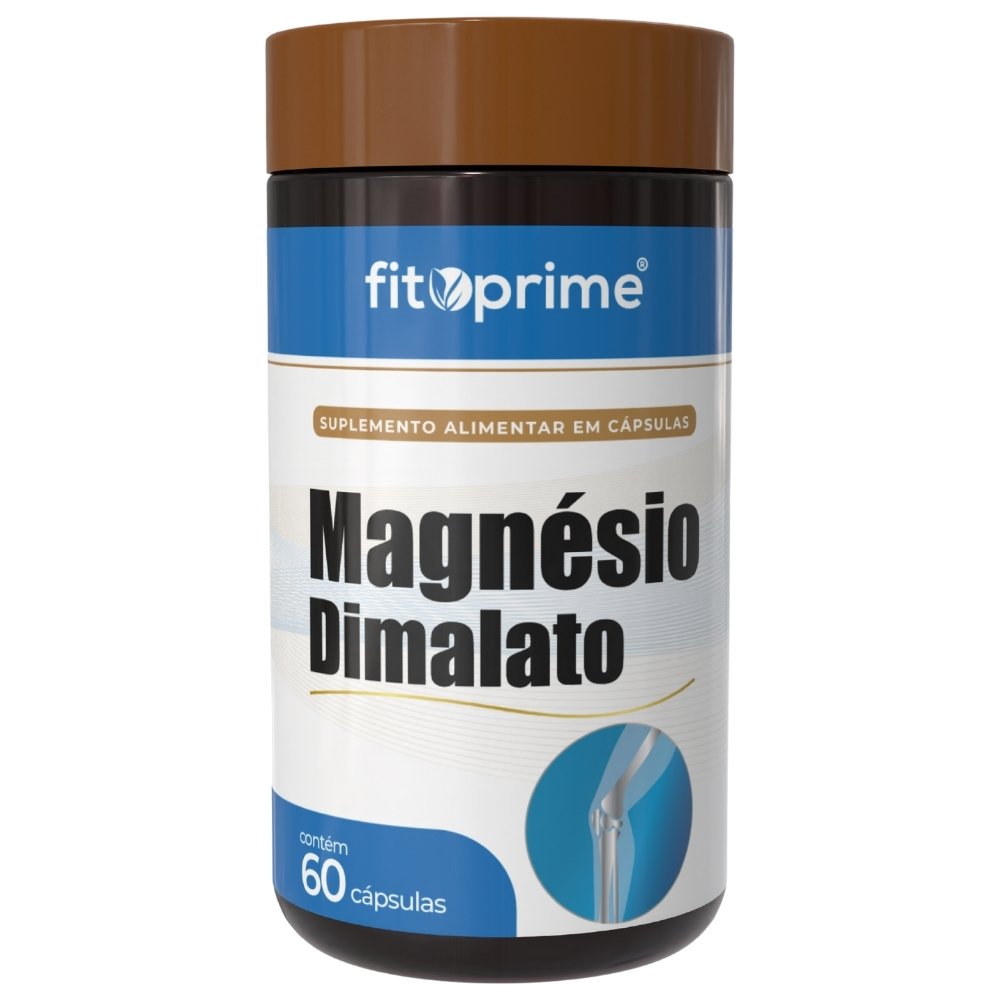 Magnésio Dimalato 60 Cápsulas 550mg Fitoprime
