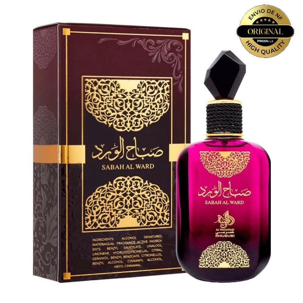 Perfume Feminino ÁRABES SABAH AL WARD 100ML Al Wataniah Eau de Parfum Edp Original