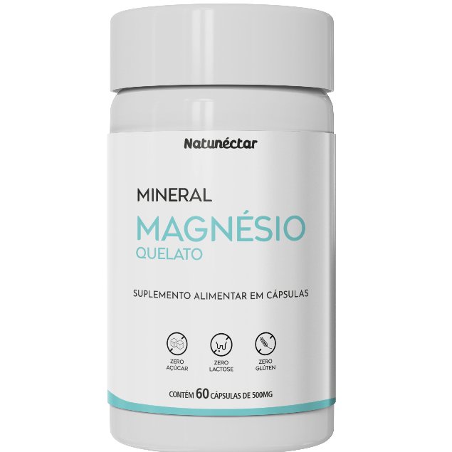 Suplemento Magnesio Quelato 260mg 60 Capsulas 500mg - Natunéctar