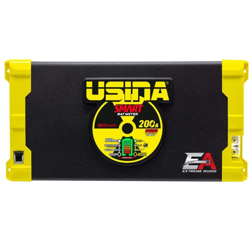 Fonte e Carregador Automotivo Usina 200, 160, 120, 100 e 70  Bivolt Automático Baterry Meter e Smart Voltmeter 127-220V