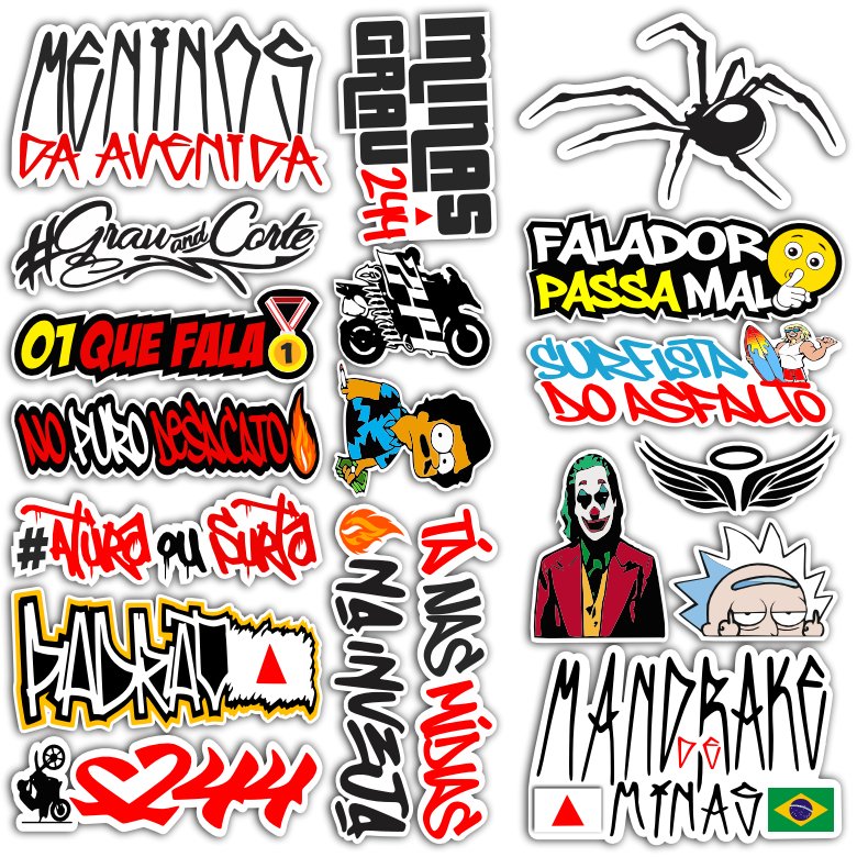 Adesivos Mandrake Minas 244 para Bike cartela Carro Moto Capacete impreshow M28