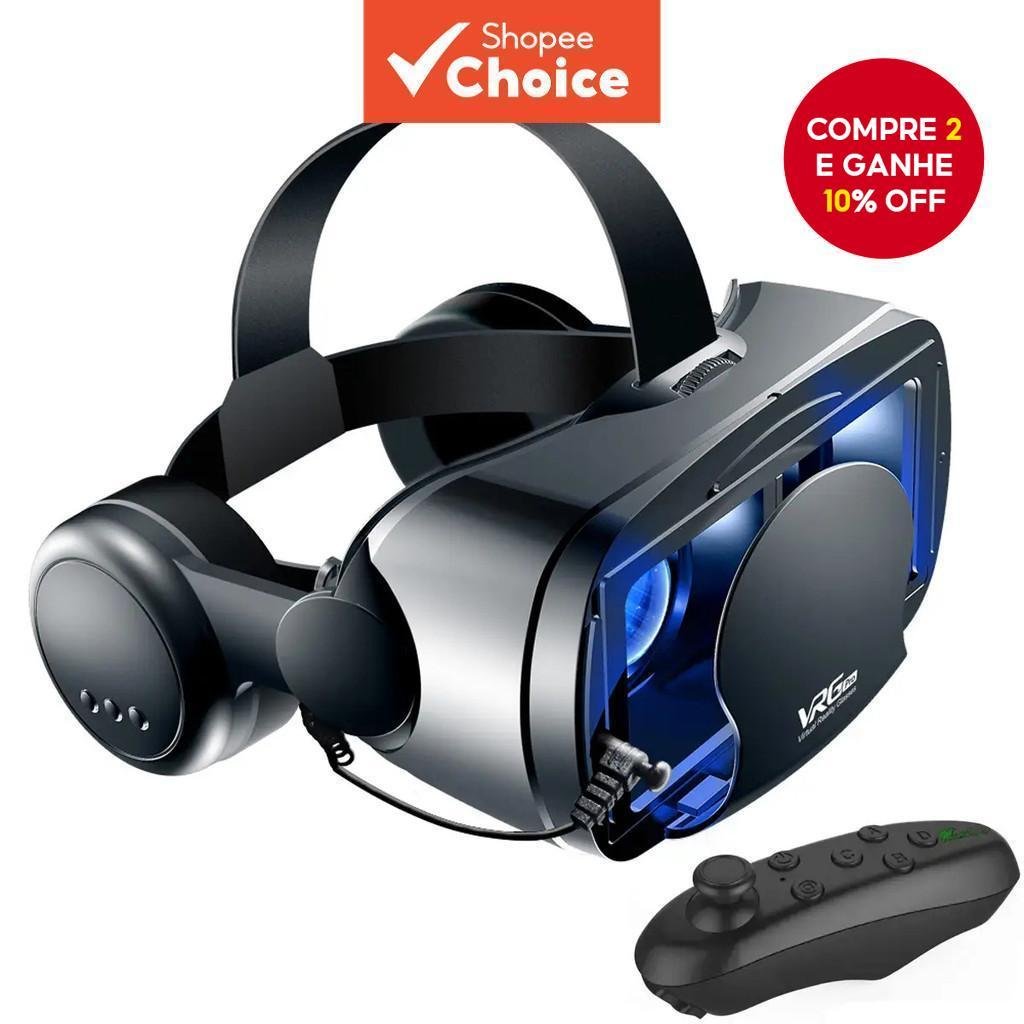 3D VR Fone De Ouvido Inteligente Realidade Virtual Óculos Capacete Para Smartphones Lentes De Telefone Com Controladores