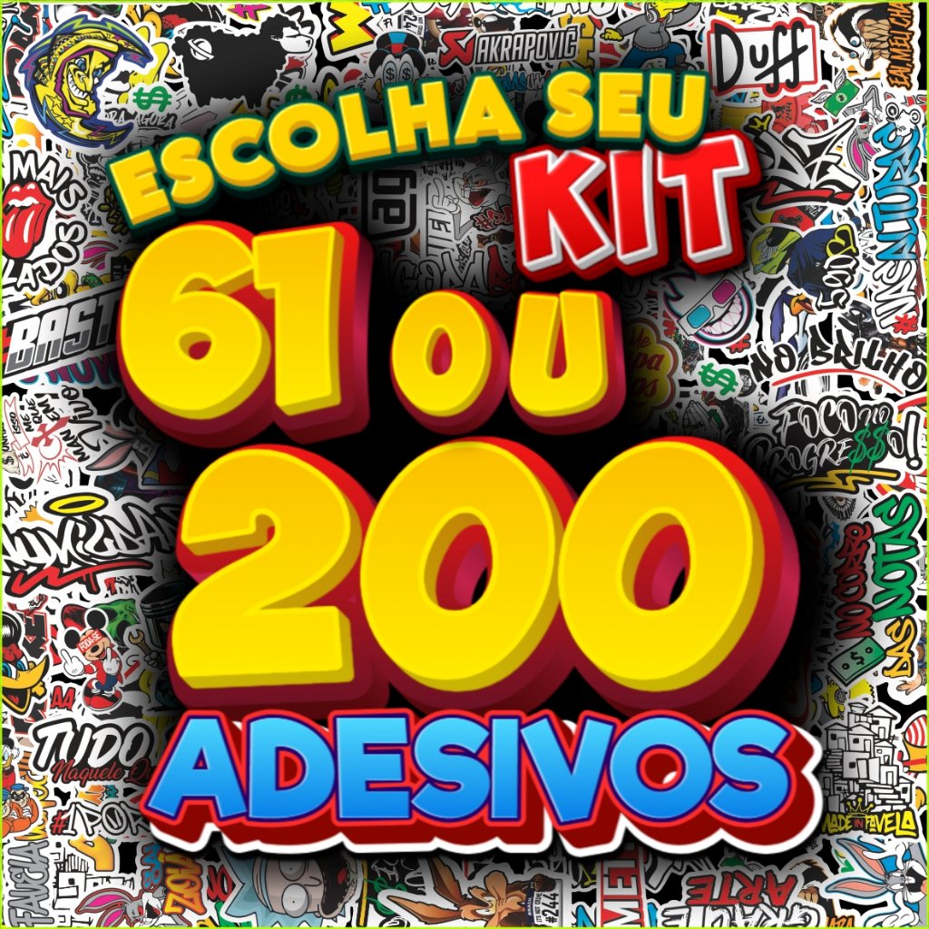 Kit 200 - 74 - 66 - 61 Adesivos para Bike Carro Moto Capacete - Frases Grau 244 - APROVA D'AGUA