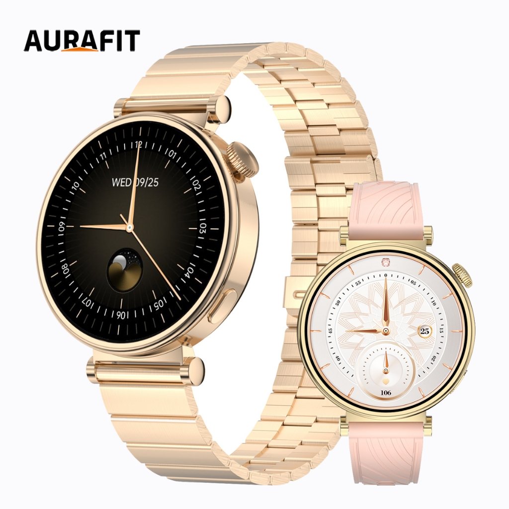 AURAFIT ELLA 2 Female Smart Watch Call/Answers Health Monitor Water Resistant Android iOS