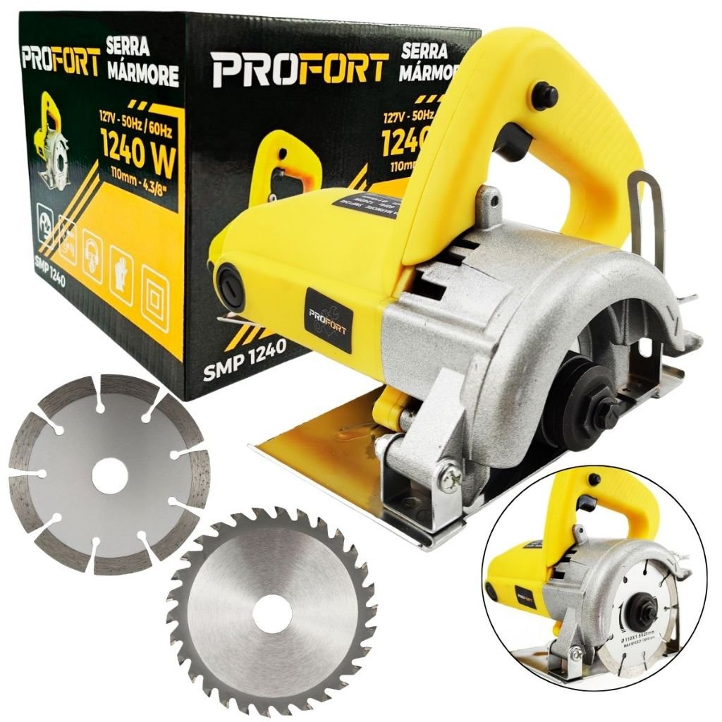 Kit Serra Mármore Tipo Makita SMP1240 para Construção Cívil, Marcenaria - Profort