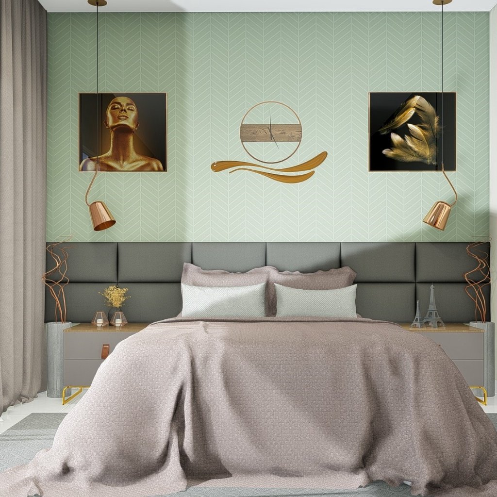 Cabeceira Ripada Estofada Placa 55x30 Em Linho Varias Cores