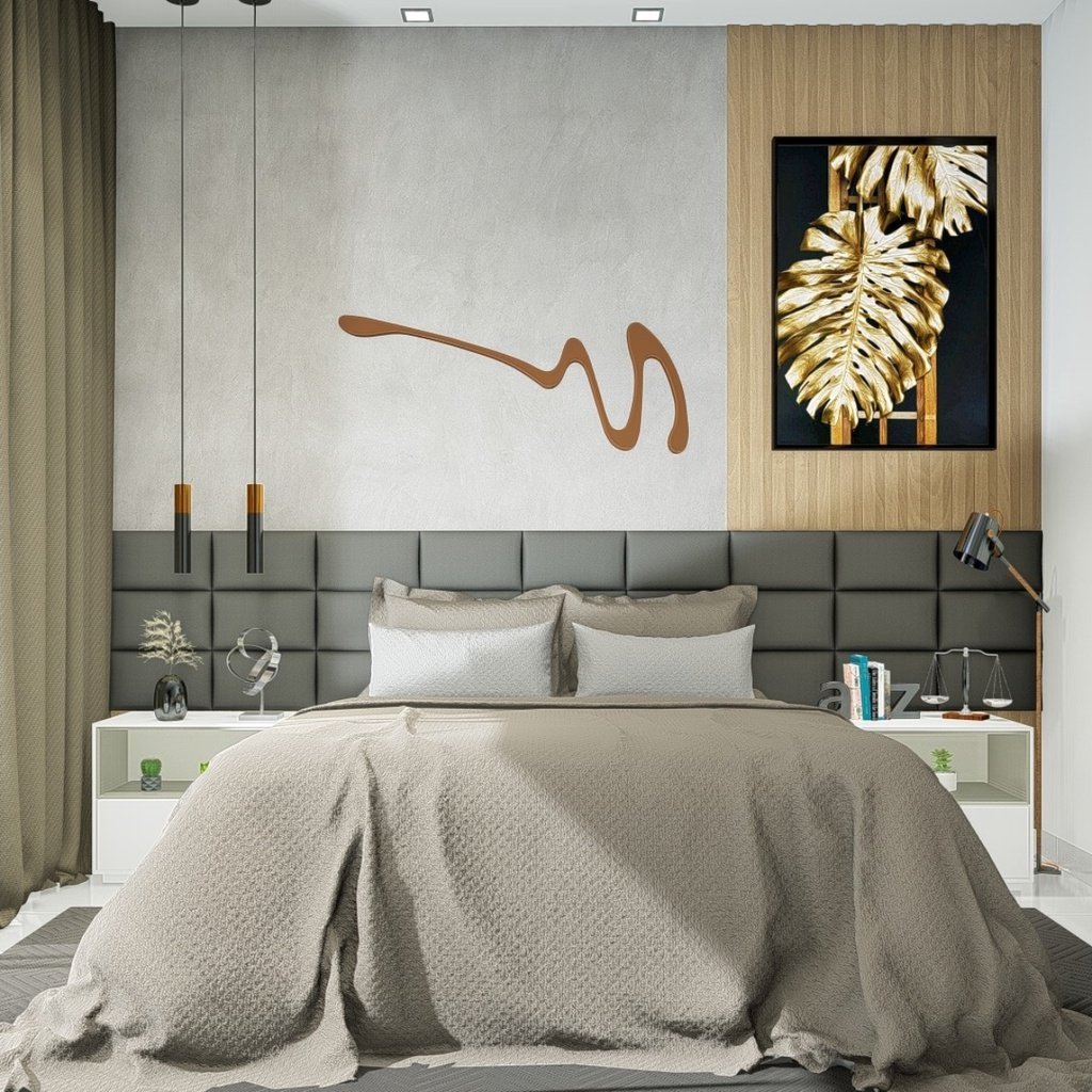 Cabeceira Ripada Estofada Placa 35x20 Em Linho Varias Cores