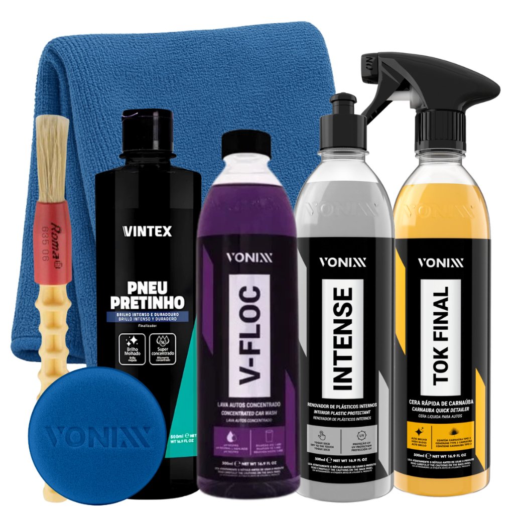 KIT SHAMPOO V-FLOC CERA TOK FINAL REVITALIZADOR INTENSE VONIXX PRETINHO VINTEX
