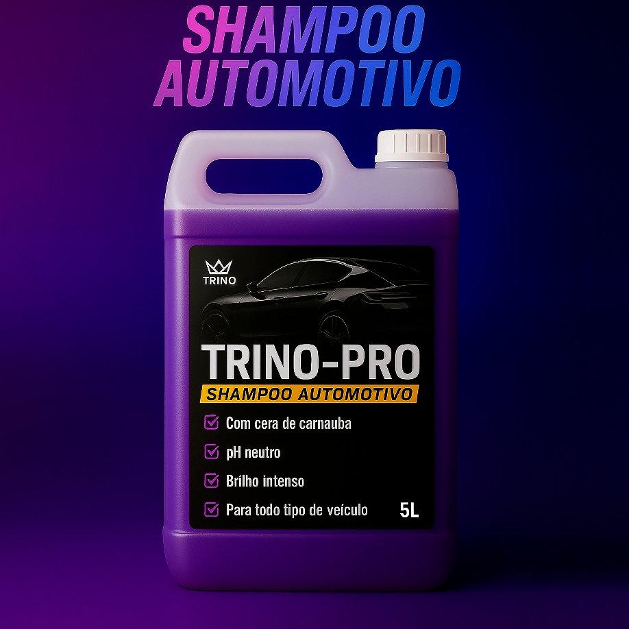 Shampoo com Cera de carnaúba pH Neutro para Lavagem de Carro e Moto Xampu Automotivo