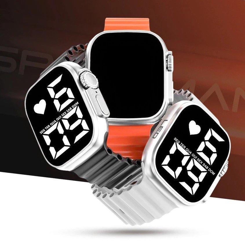 Relógios Esporte Led digital à prova d'agua unissex