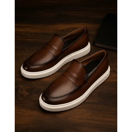 Sapato Loafer Masculino Mocassim Couro Casual Comfort Luxo