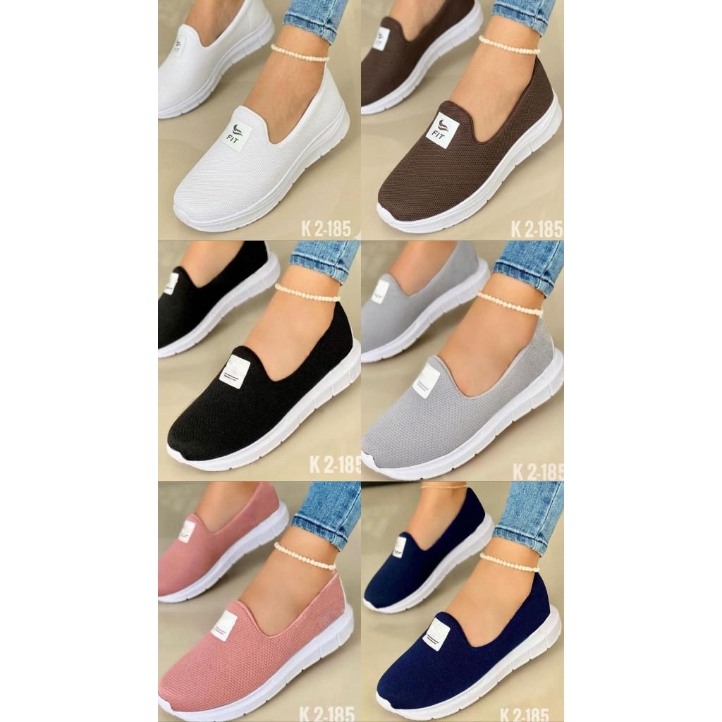 Tênis Sapatilha Feminino Calce fácil Confortável Flexível