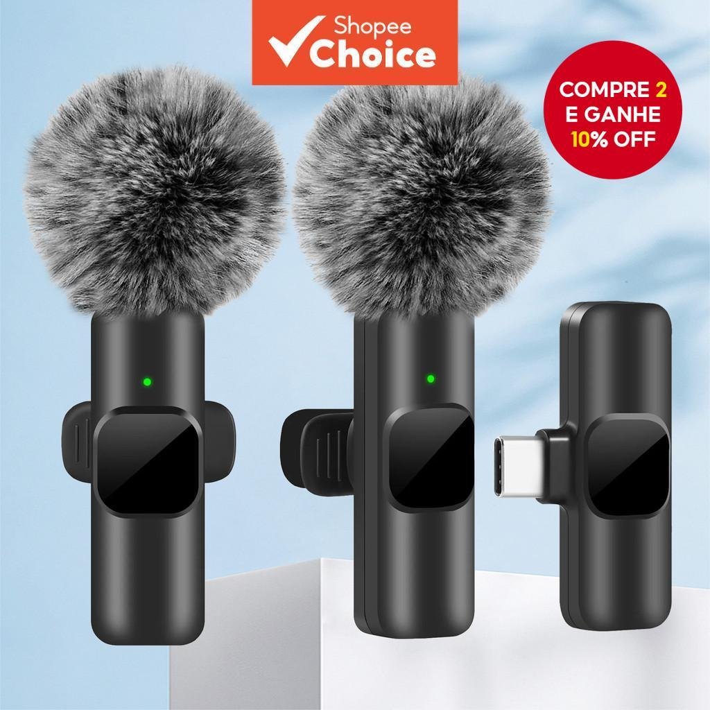 Mini Microfone Sem Fio De Lapela Para Smartphone PC Ensino De Jogos De Gravação De Áudio E Vídeo Vlog