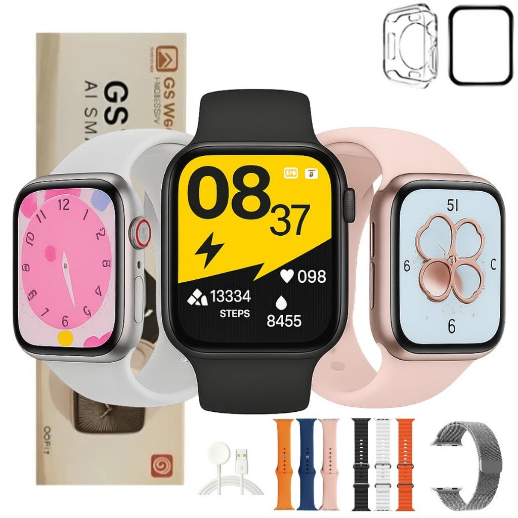 Smartwatch GS10 Mini Relógio Inteligente  Chat GPT 42MM  Recebe Chamadas Opção 2 Pulseiras