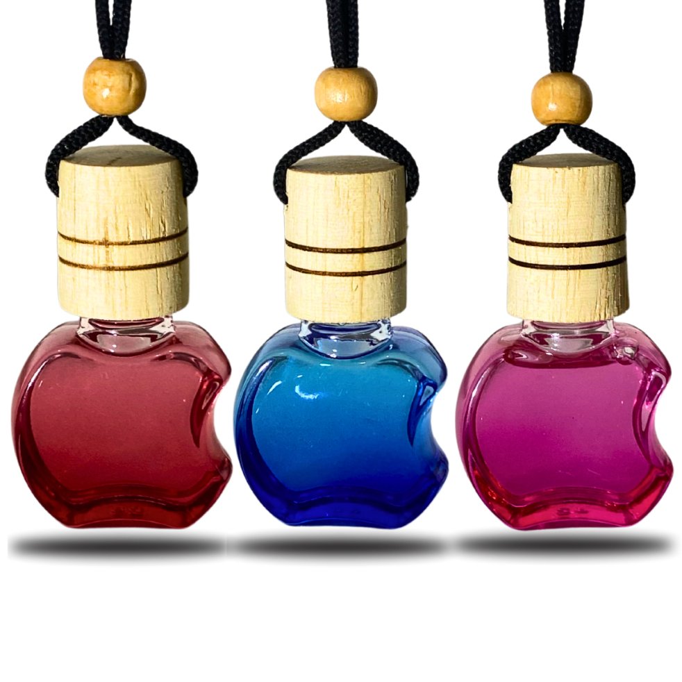 KIT 3UN Cheirinhos para Carro Frasco Maçã 9ml Hominicar Aromatizador Automotivo Personalizado