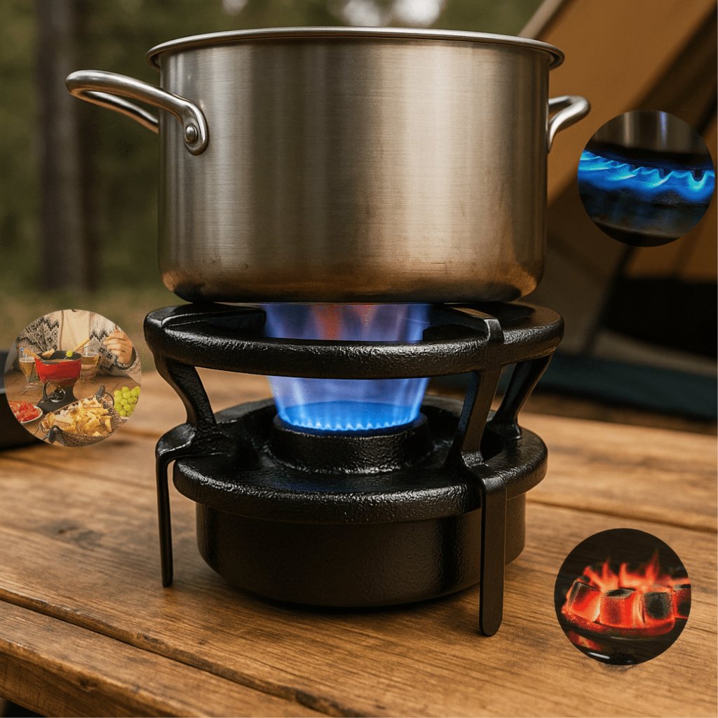 Fogareiro Com Abafador Espiriteira Portátil Álcool Camping Pesca Sobrevivência Compacto Leve Com 2 ou 4 Unidades