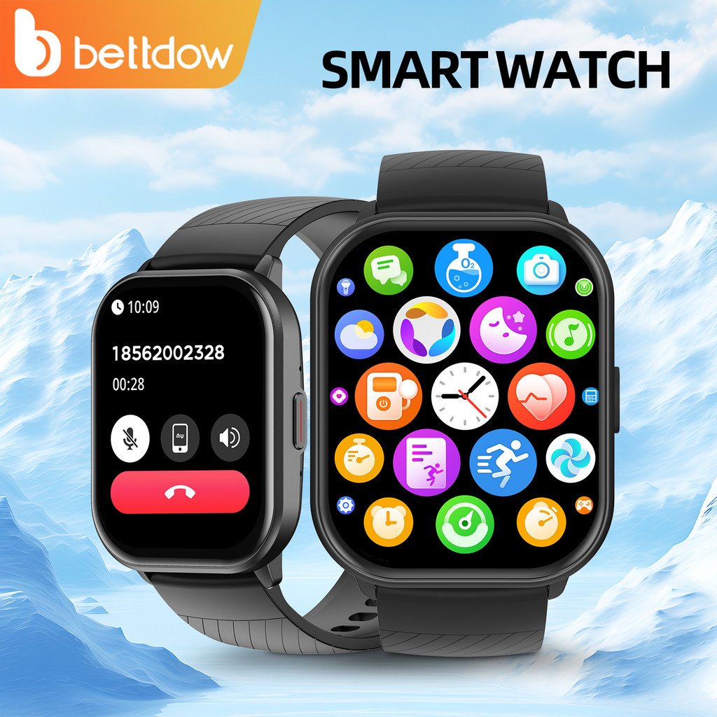 Bettdow Relógio inteligente /chamada de voz/IP68 à prova d'água/monitoramento de frequência cardíaca