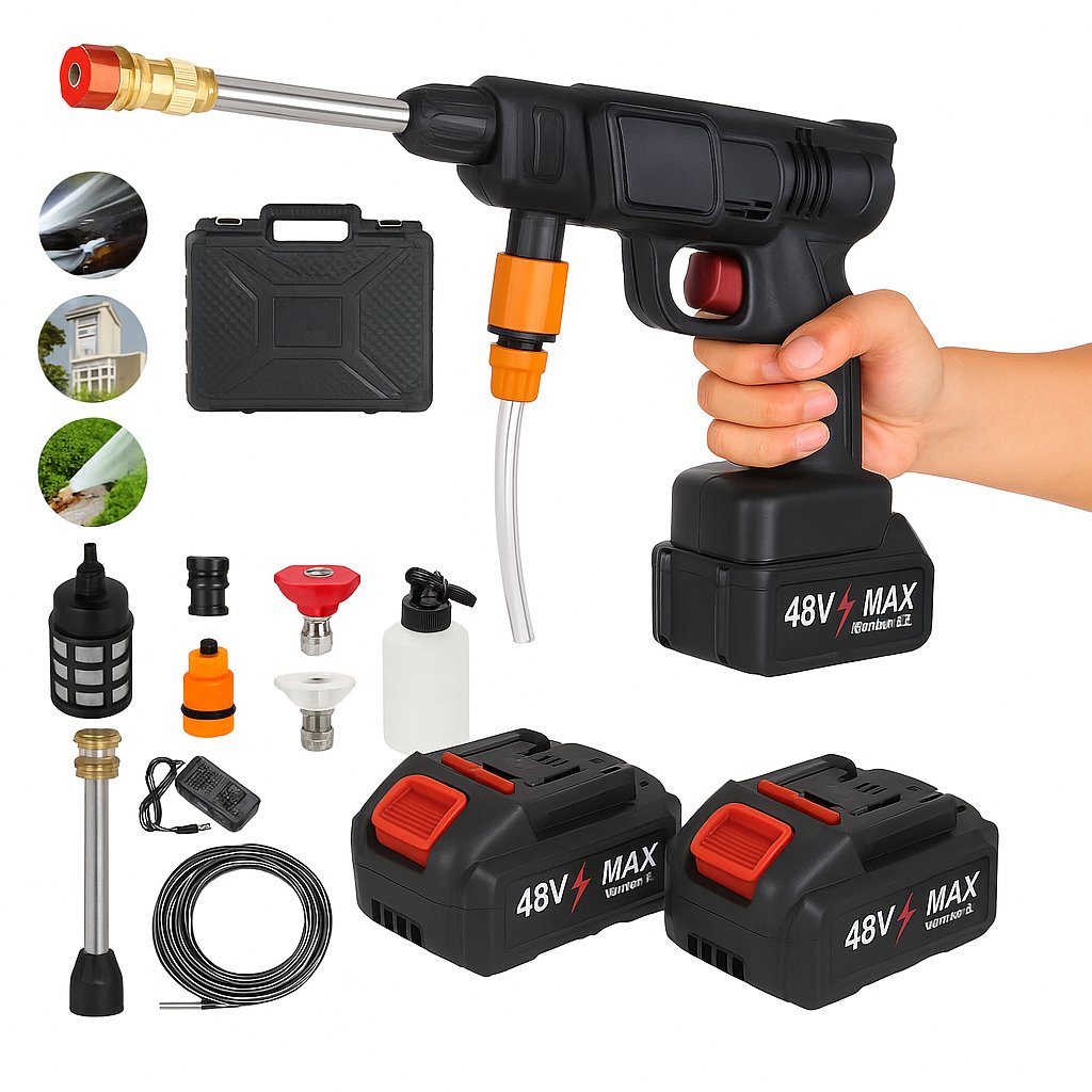 Lavadora de Alta Pressão Bivolt Portátil Profissional Sem Fio Recarregável Original - Envio Imediato