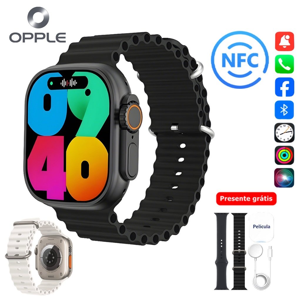 Opple-Relógio Smartwatch Original Ultra Série 49mm, GPS, NFC, Monitor de Pressão Arterial