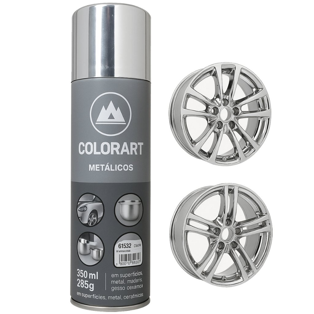 Tinta Spray Cromado Automotiva Carro Moto Roda Chapas Bike