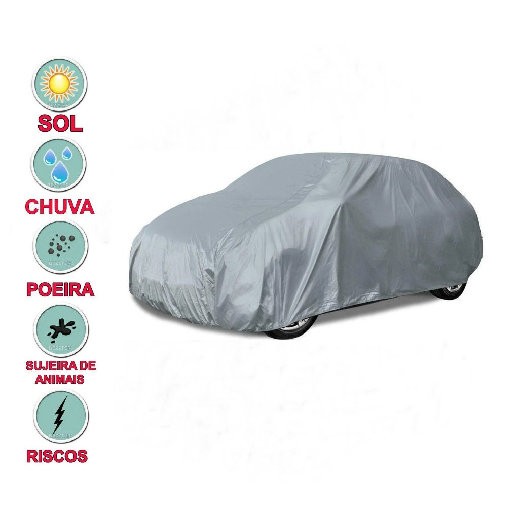 Capa de Cobrir Carro Original Forrada 100% Impermeável Protege Riscos Sol Chuva Poeira