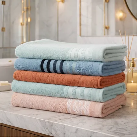 Kit 04 Toalhas De Banho Algodão Conjunto Luxo De Linha Luxo Alta Qualidade Super Macias Casa Laura Enxovais Lisa Listras