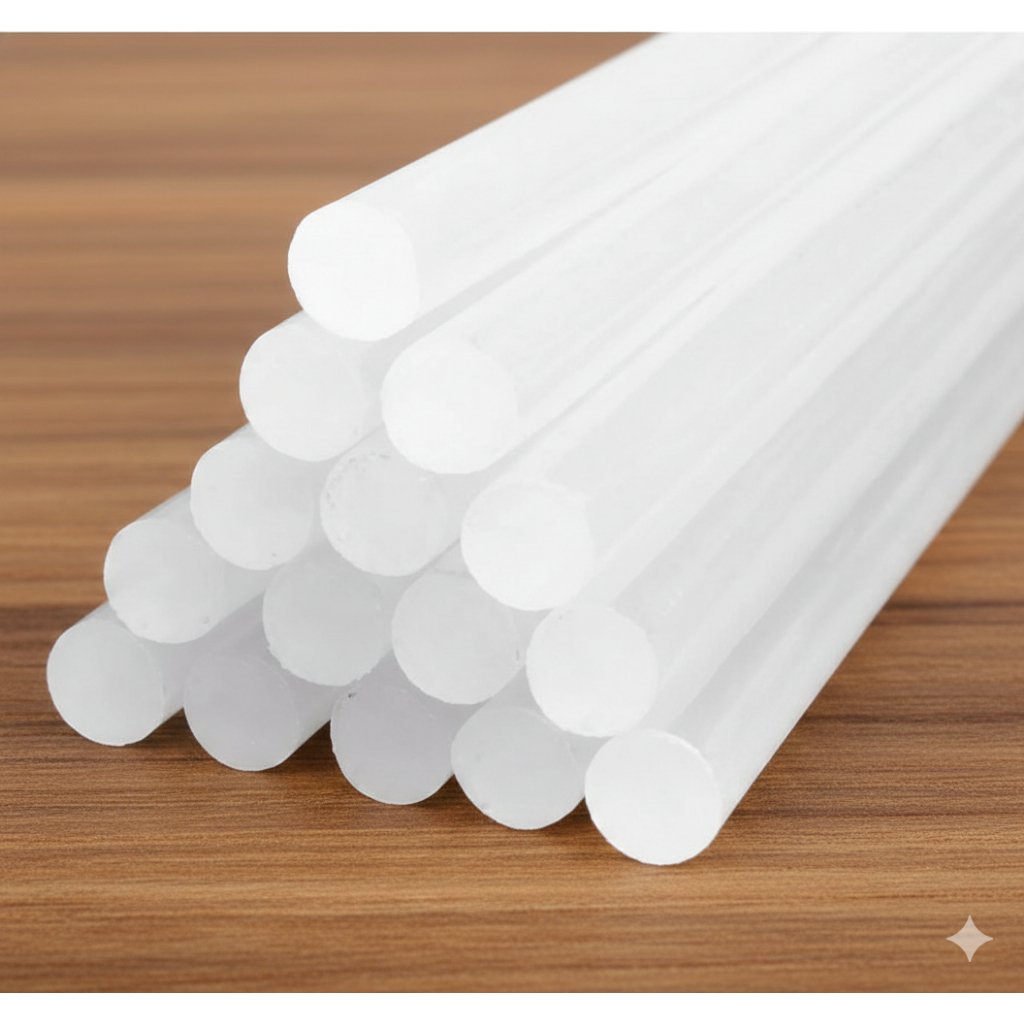 Bastão Cola Quente Fina 7mm Transparente Pacote Com 1kg