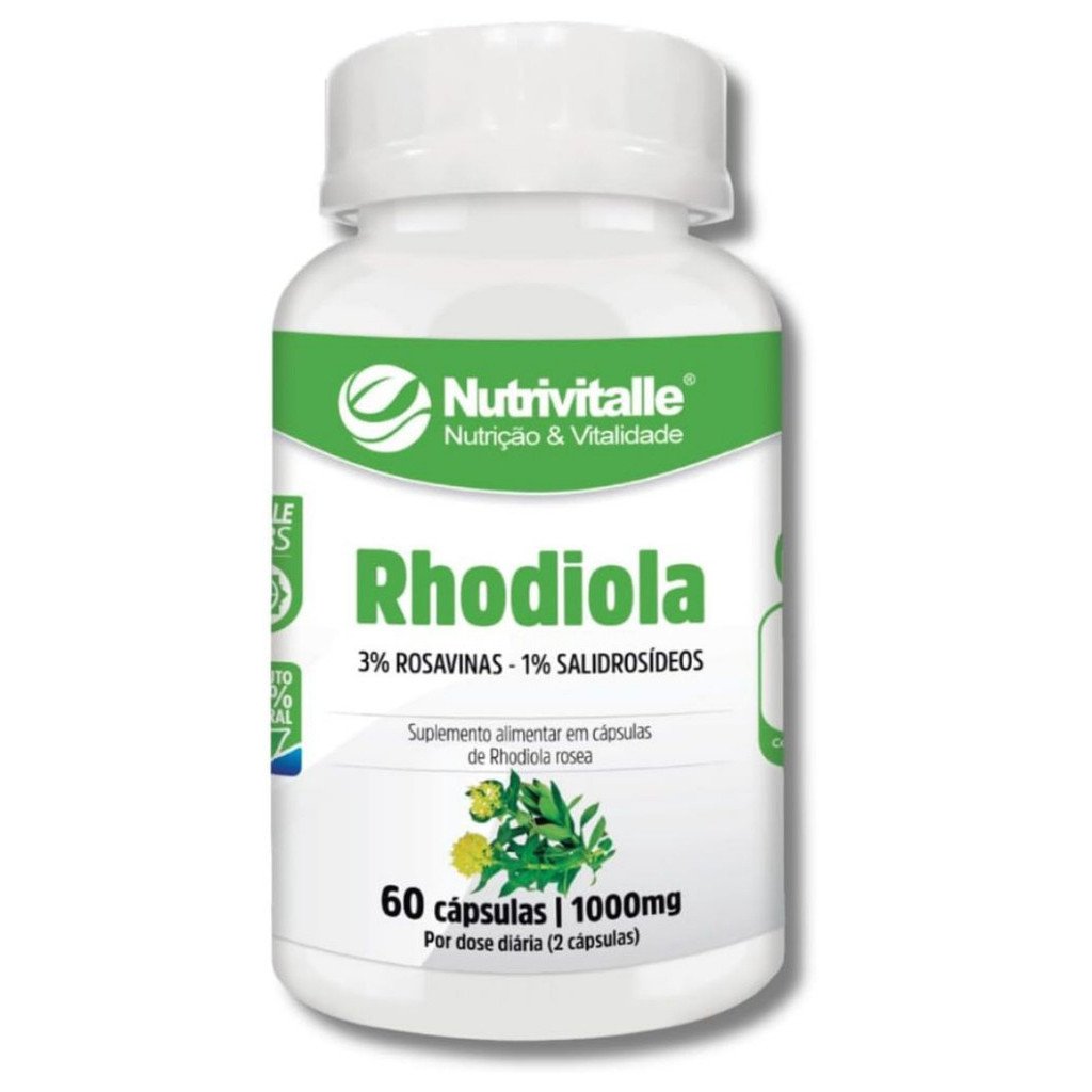 SUPLEMENTO RHODIOLA 1000MG 60 CAPSULAS - NUTRIVITALLE