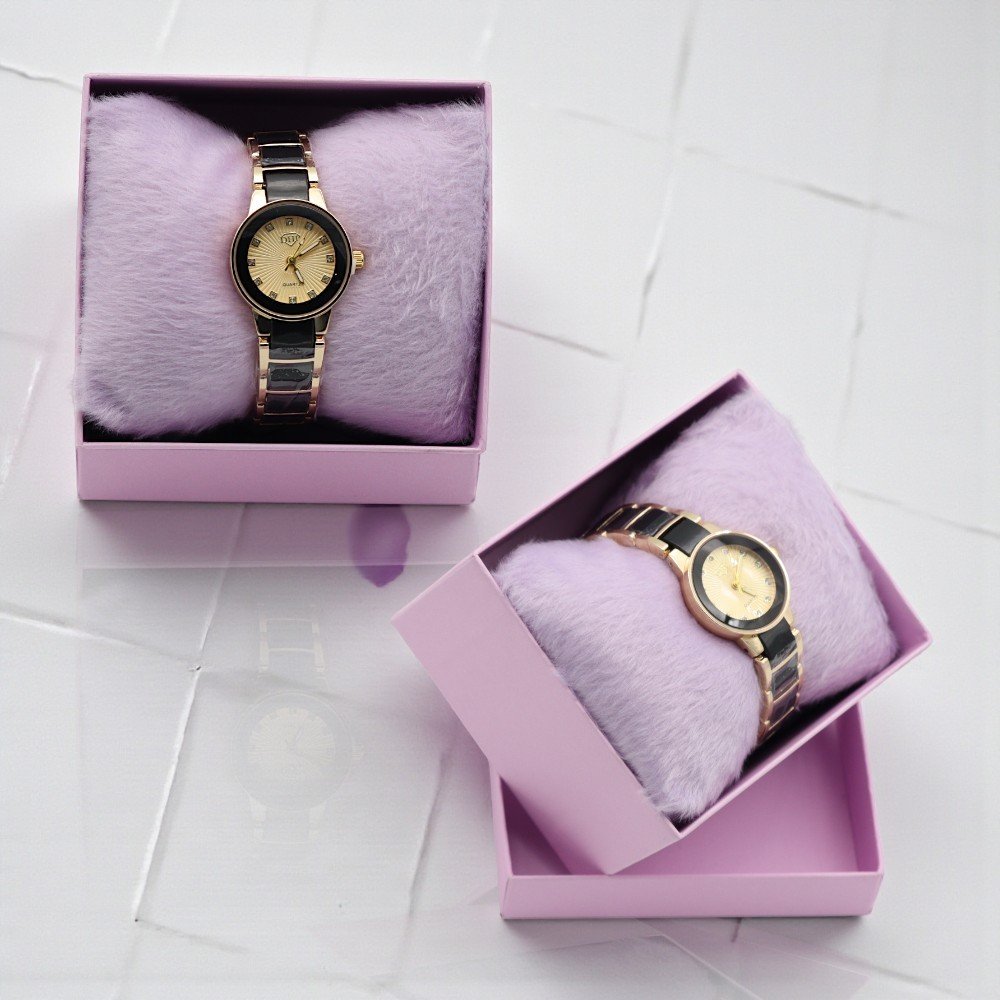 Relógio DHP Femino Luxuoso A Prova D´ÁGUA Acompanha Caixa Com Laço