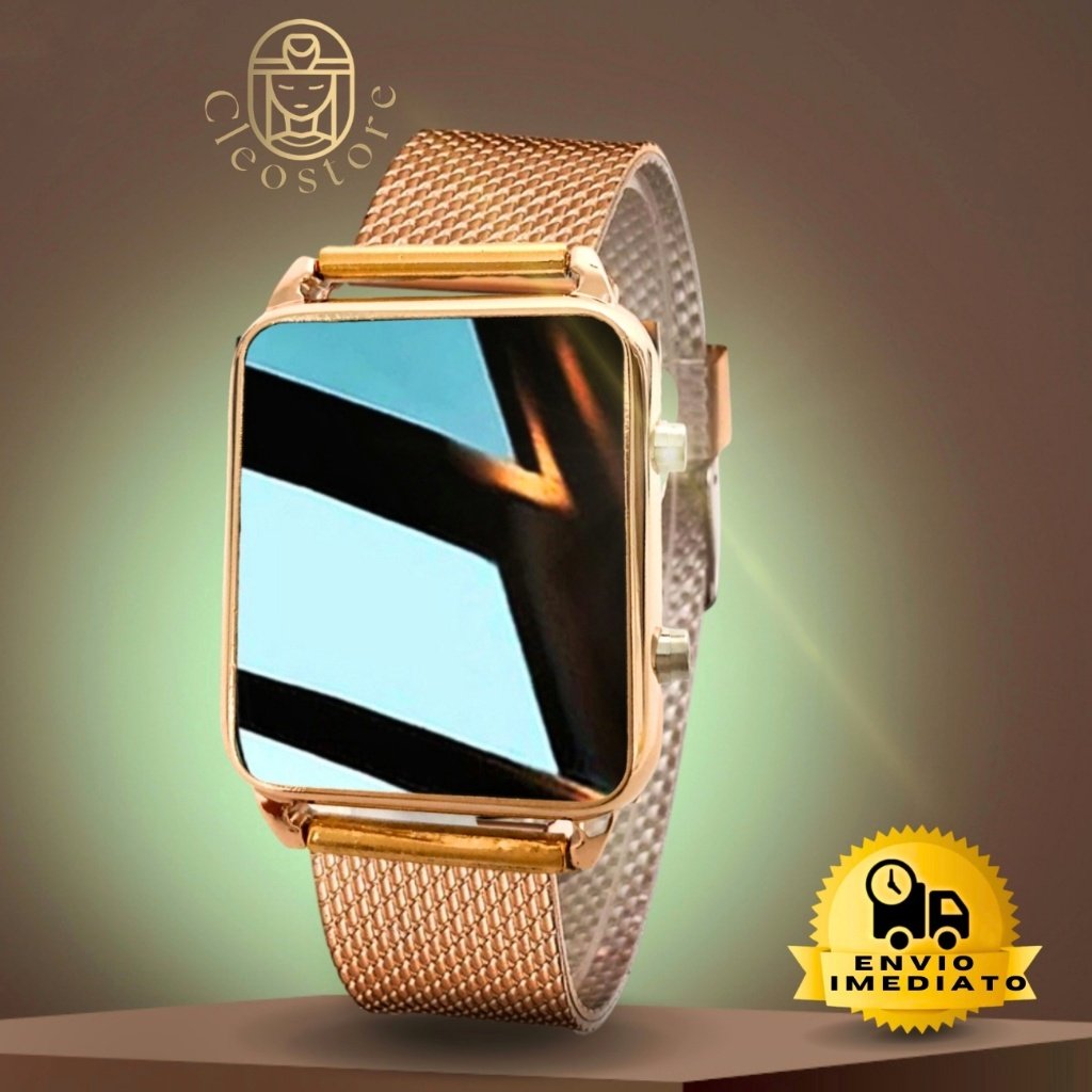 Relógio  Feminino Digital Led Rose Dourado Prata Preto