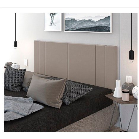 Cabeceira Cama Solteiro Estofada Quarto Box completa 90x55cm varias Cores RISCADA