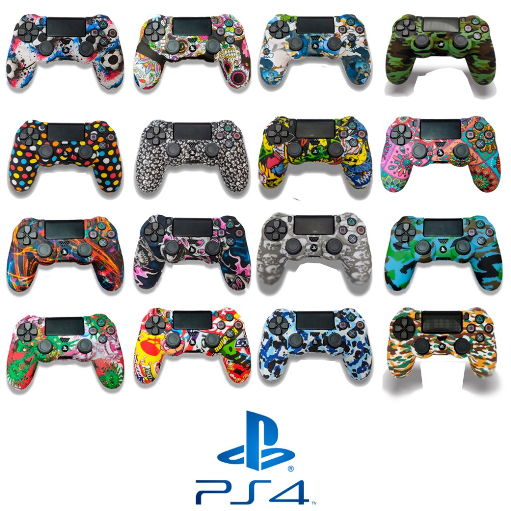 Capa de Silicone Especial para Controle Ps4 Case Proteção Dualshock Playstation Estampada