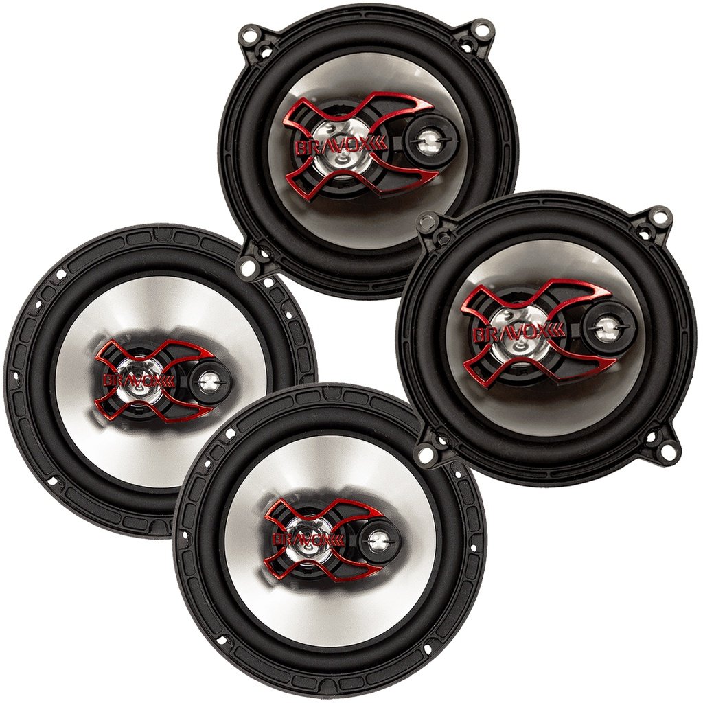 Par Auto Falantes De 6 E 5 Polegadas Bravox B3x60 E B3x50 X Vários Carros
