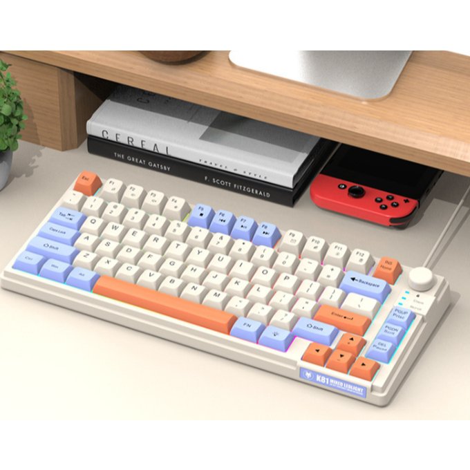 Teclado Gamer Iluminação Rainbow E Controle De Volume Com Fio Semi-mecânico