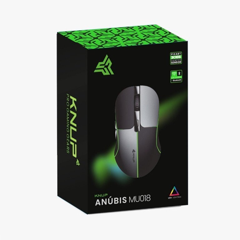 Mouse Gamer Sem Fio Bluetooth Wireless 2.4G 1600dpi Knup KP-MU018 S15