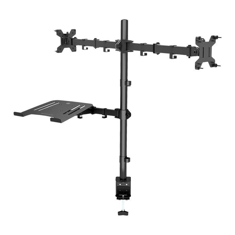 Suporte Articulado Para Notebook e Dois Monitores Zinnia SNT20, 17 Pol.a 27Pol.Preto,ZNO-ZSNT20-BL01
