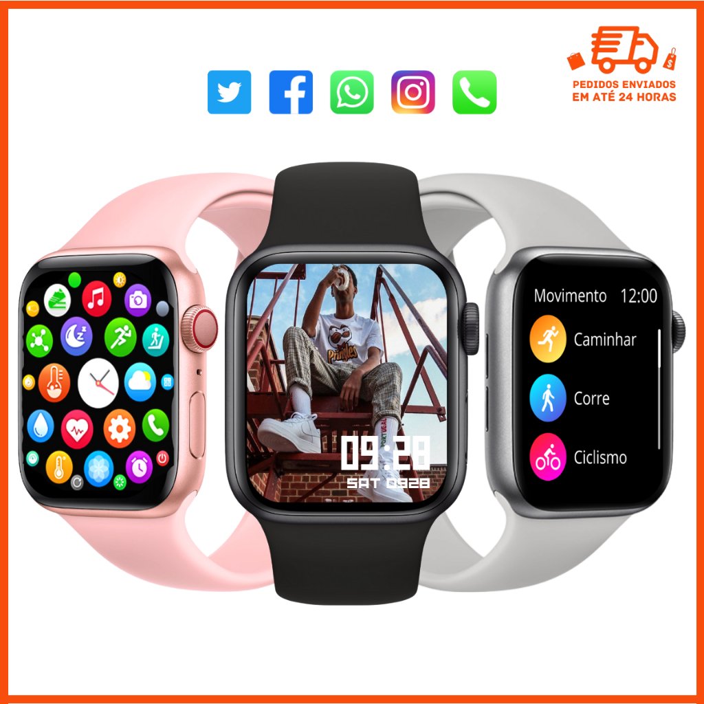 Smartwatch Relógio Inteligente IWO Series Lançamento Tela 45mm Original Masculino Feminino Chamada