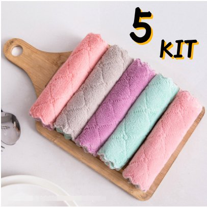 1/2/5 Pcs Pano De Prato Forte Absorção De Água Microfibras Casa Pano De Limpeza Super Absorvente Microfibra Toalha